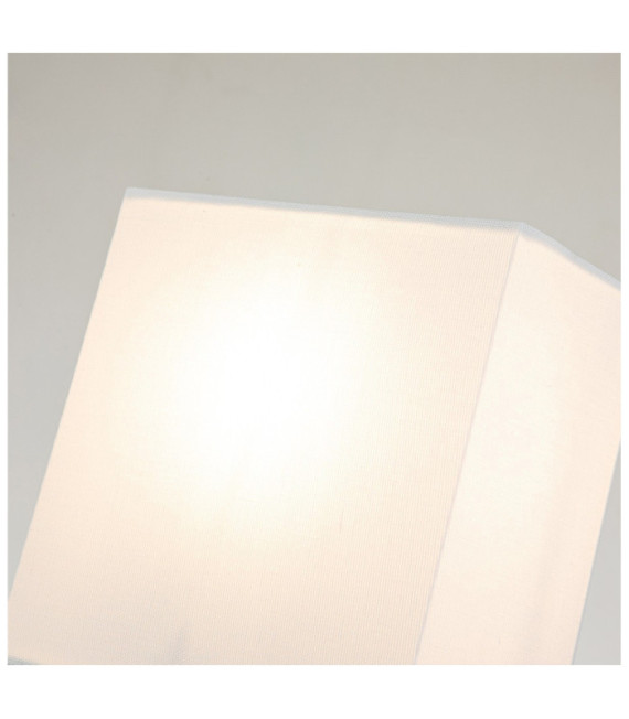 Lampada da parete Swirl. Paralume in lino, acciaio, resina bianco osso