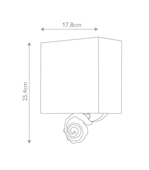 Applique murale Swirl Abat-jour en lin,acier,résine Blanc d'os