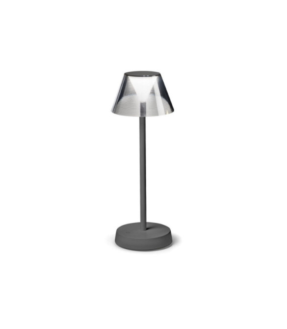 Lámpara de mesa LED LOLITA Metal, Plástico Gris oscuro