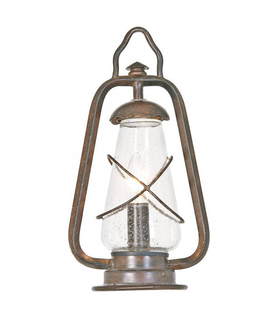 Lampada da parete per minatori, bronzo antico