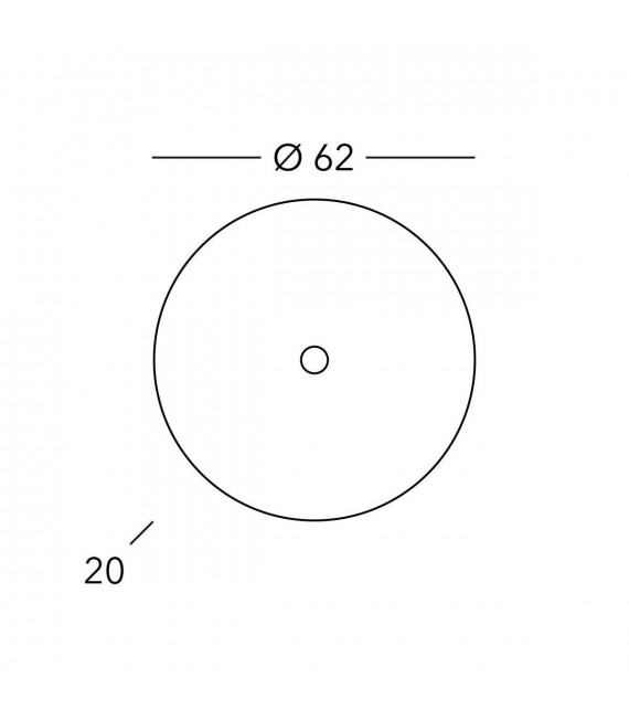 Aplique de pared MOON blanco mate 1 bombilla