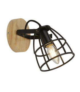 Spot Vision Legno acciaio dolce, Nero opaco