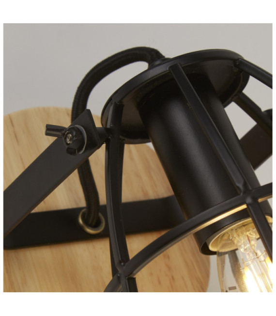 Spot Vision Legno acciaio dolce, Nero opaco