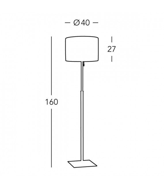 Lampadaire SAND nickel 1 ampoule