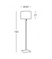 Lampadaire SAND nickel 1 ampoule