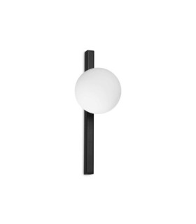 Binomio wall light Glass, Black metal