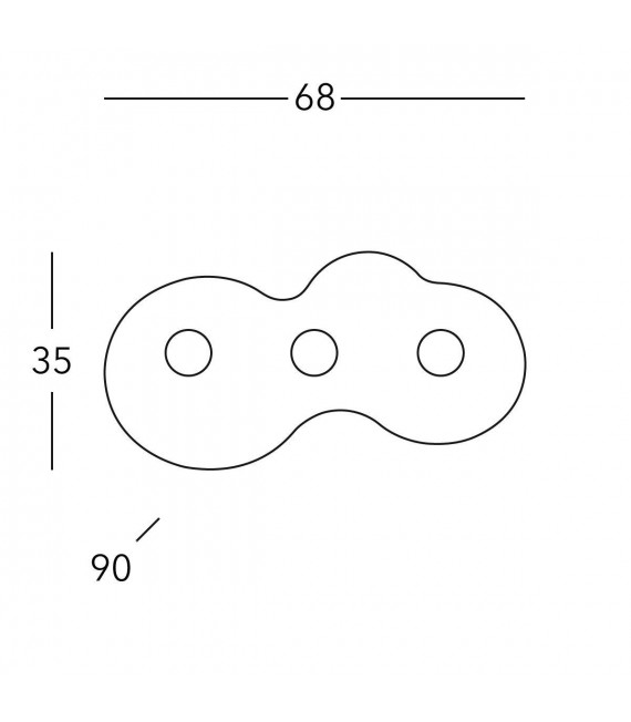 Plafonnier CIRCLE blanc 3 ampoules