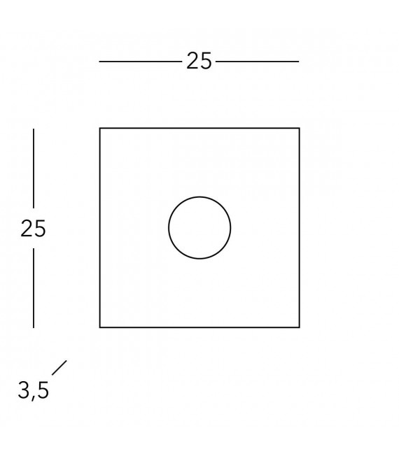 Plafonnier SQUARE blanc 1 ampoule