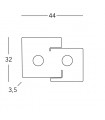 Plafonnier SQUARE blanc 2 ampoules
