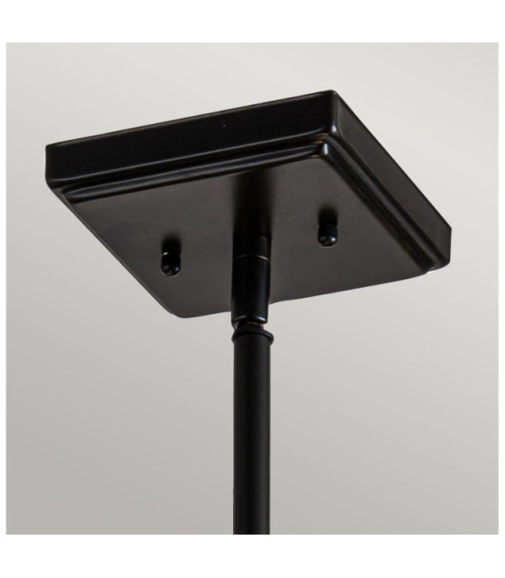 Alderley pendant light Steel, art glass Period bronze