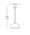 Suspension design CULT blanc mat 1 ampoule
