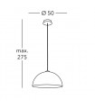 Suspension design CULT blanc mat 1 ampoule