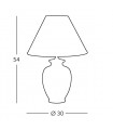 Lampe de table CHIARA blanc 1 ampoule