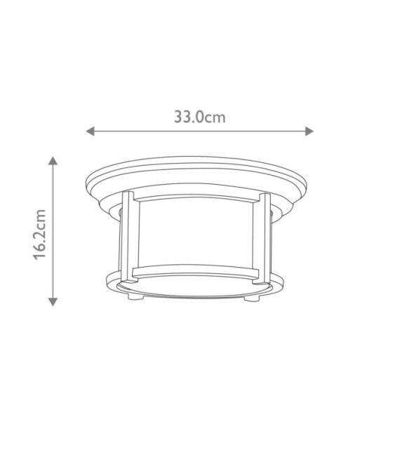 Merrill Außendeckenleuchte Aluminium, transparentes, gekörntes Glas Schwarz