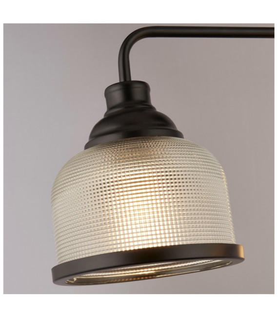 Suspension Highworth Acier doux,verre Clair, noir