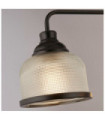 Highworth pendant light Mild steel, Clear glass, black