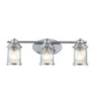 Kichler wall light Steel, transparent grained glass Polished chrome
