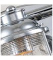 Kichler wall light Steel, transparent grained glass Polished chrome