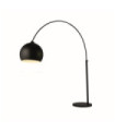 Lampadaire arqué Giant Acier doux,Marbre Noir mat, marbre noir