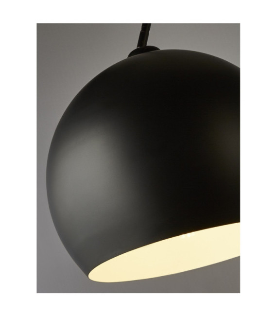 Lampada da terra ad arco gigante Acciaio dolce, marmo nero opaco, marmo nero
