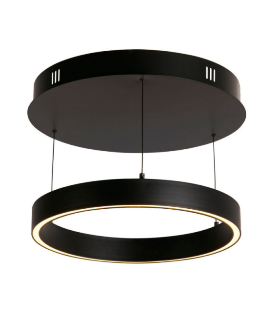 Layla LED-Pendelleuchte Baustahl, Aluminium Schwarz