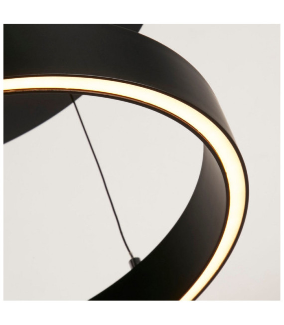 Layla LED pendant light Mild steel, aluminum Black