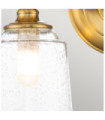 Feiss wall light Steel, transparent grained glass Burnished brass