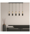 Merrygold pendant light Mild steel Matt black, Amber