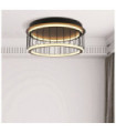 Circolo ceiling light Aluminum, mild steel White, black sand