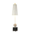 Lampe de table Swirl Résine,Parchemin,Acier Noir, blanc os