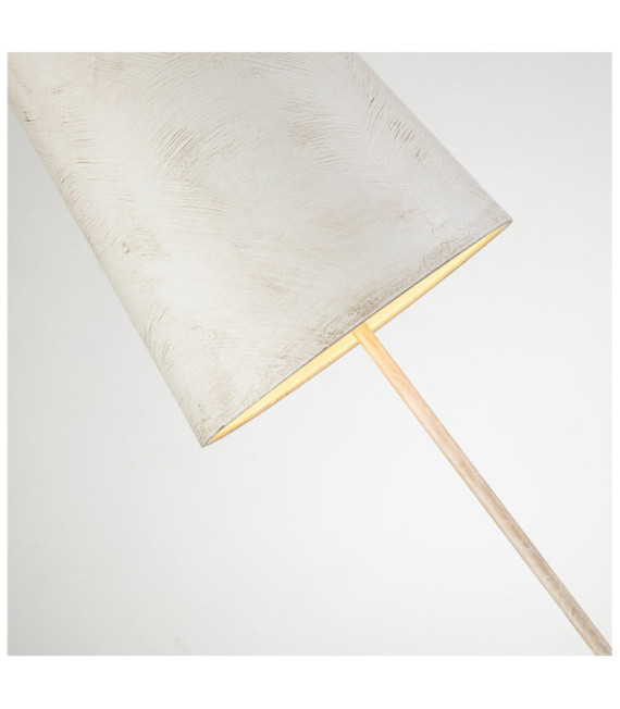 Lámpara de Mesa Swirl Resina, Pergamino, Acero Negro, Blanco Hueso