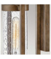 Cordillera outdoor wall light Clear seeded glass, aluminum Burnished bronze