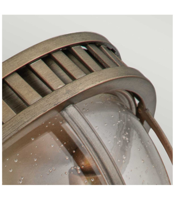 Kichler outdoor ceiling light Aluminum, brass, transparent grained glass Burnished bronze