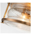 Ceiling light Bathroom Kichler Steel, transparent grained glass Natural brass