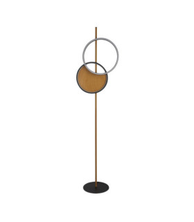 Curio Lámpara de pie LED Acero dulce, silicona Negro, Marrón