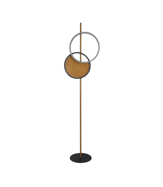 Lampada da terra Curio LED Acciaio dolce, silicone Nero, Marrone