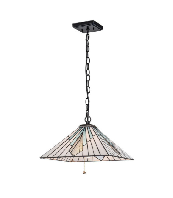 Alderley Pendelleuchte Stahl, Kunstglas Zeitgenössische Bronze