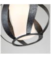 Quoizel pendant light Steel, opal frosted glass Old Black