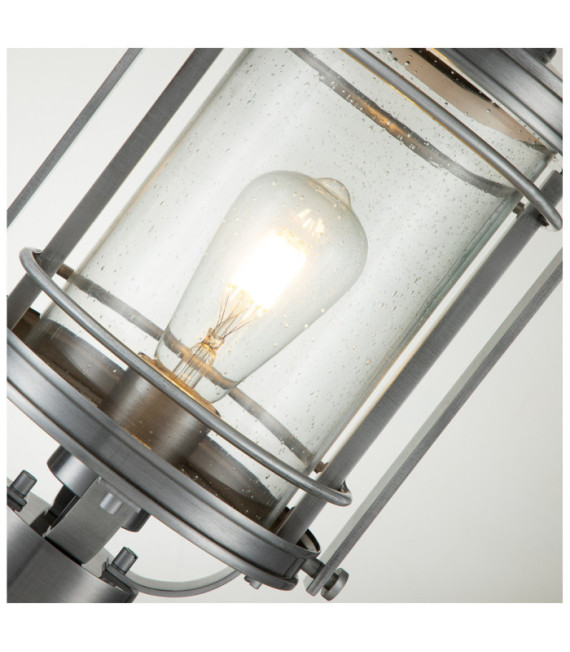 Lampe sur pied extérieur Quoizel Aluminium,acier,verre grainé transparent Aluminium industriel