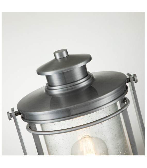 Lampe sur pied extérieur Quoizel Aluminium,acier,verre grainé transparent Aluminium industriel