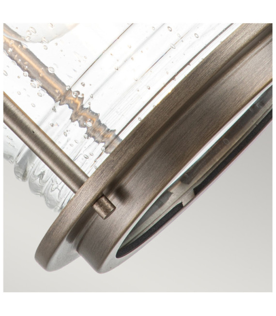 Aplique exterior Kichler Aluminio, latón, cristal granulado transparente Bronce bruñido