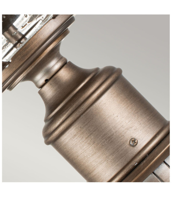 Kichler Stehleuchte für den Außenbereich, Aluminium, Messing, klares Saatglas, brünierte Bronze