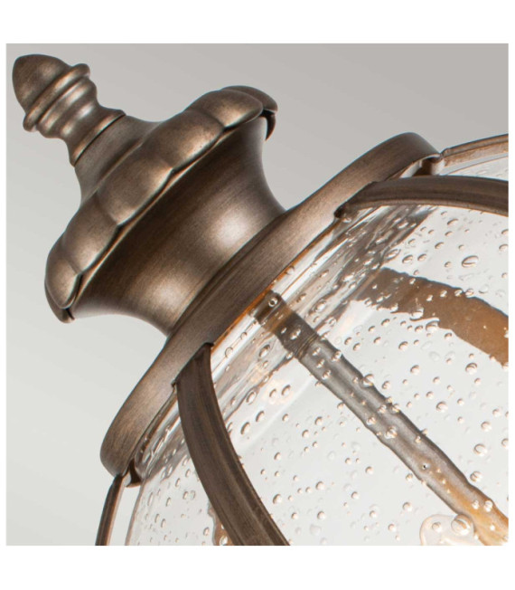 Lampe sur pied extérieur Kichler Aluminium,laiton,verre grainé transparent Bronze bruni