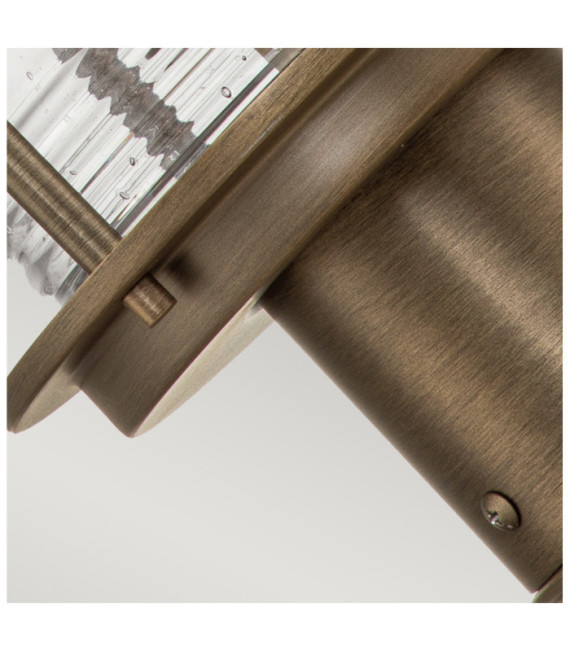 Kichler Outdoor Floor Lamp Aluminum, Brass, Clear Seed Glass Burnished Bronze