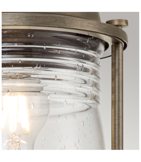 Kichler Outdoor Floor Lamp Aluminum, Brass, Clear Seed Glass Burnished Bronze