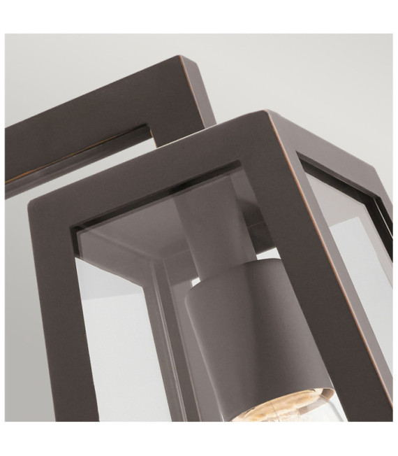 Lampada da parete per esterni Kichler in vetro, alluminio lucidato bronzo