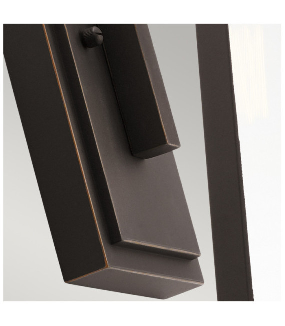 Kichler Außenwandleuchte aus Glas, Aluminium, gebürstete Bronze
