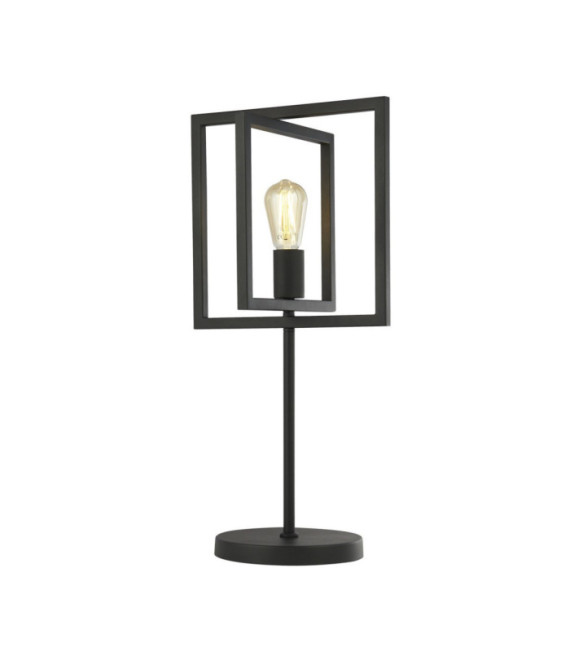 Plaza Tischlampe Baustahl Sand Schwarz