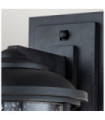 Feiss exterior wall light Aluminum, steel, transparent grained glass Textured black