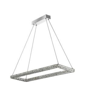 Clover LED-Pendelleuchte Edelstahl Chrom
